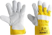 GLOVE SAFETY MASTER LC239 STEEL FX LEATHER YELLOW CANVAS BACK LARGE