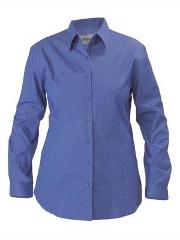 SHIRT WOMENS L/SLEEVE BISLEY BL6646 CROSS DYED 110GSM POLY/COTTON