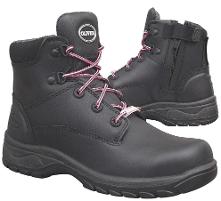 BOOT SAFETY WOMENS OLIVER 49-445Z ZIP SIDED PU/RUBBER SOLE
