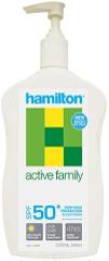 SUNSCREEN HAMILTON 7225 ACTIVE FAMILY LOTION SPF50+ 500ML BOTTLE