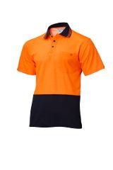 POLO S/SLEEVE MASTER  HI VIS 2 TONE 185GSM POLYESTER/COTTON BACK