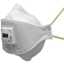 RESPIRATOR DISPOSABLE 3M 9312A+ P1 FLAT FOLD VALVED SUITABLE FOR DUST/PARTICLES 10/BOX